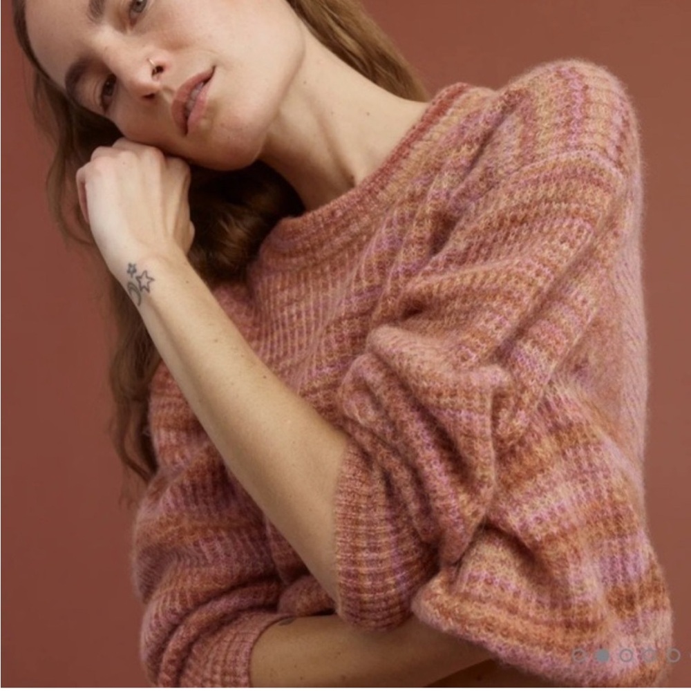 Everlane Alpaca Striped Sweater - Oversized Crew - M